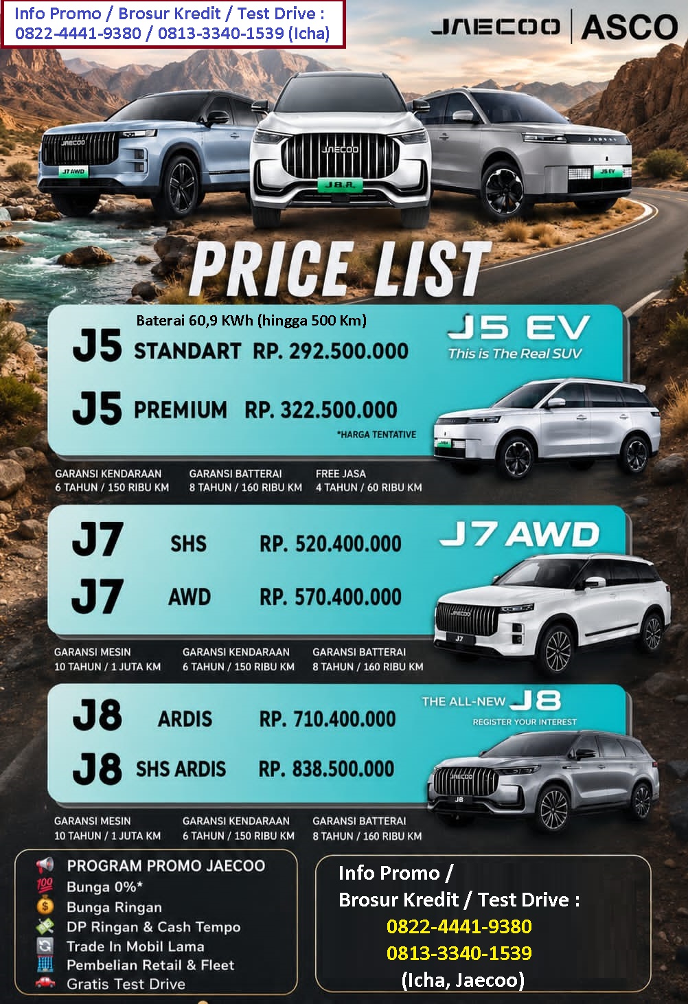 brosur kredit mobil jaecoo terbaru